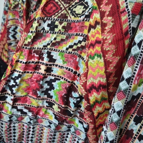 $ Love tease open dress cardigan lined with black fringe. Size S - Picture 5 of 11